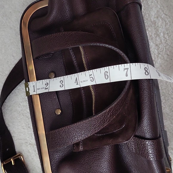 Vintage Brown Chloe Abby Leather Satchel Shoulder Bag Made In Italy - Picture 10 of 10